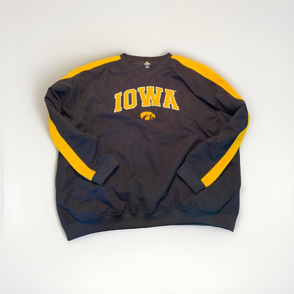 Iowa Hawkeyes Windbreaker Pullover Mens XL Black University
